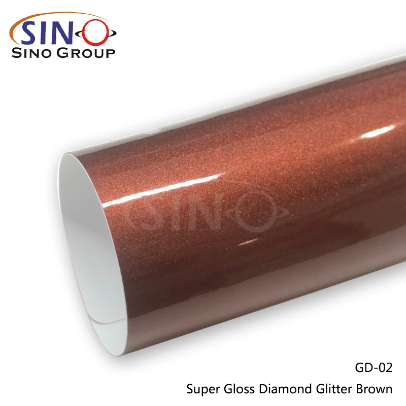 GD-07 Супер Блеск Алмазный блестящий красный воздушный пузырьковый винил для автомобиля