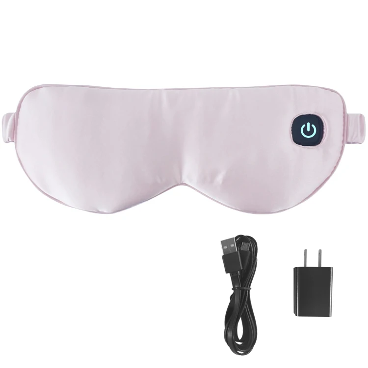 Electric Heated Removable Silk Eye Mask With Graphene Heating Pad For