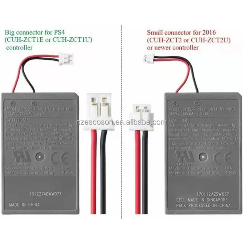 2000mAh Replacement Battery Pack for PS4 Battery Power Supply for PS4 Pro Slim Gamepad Battery Charging Cable