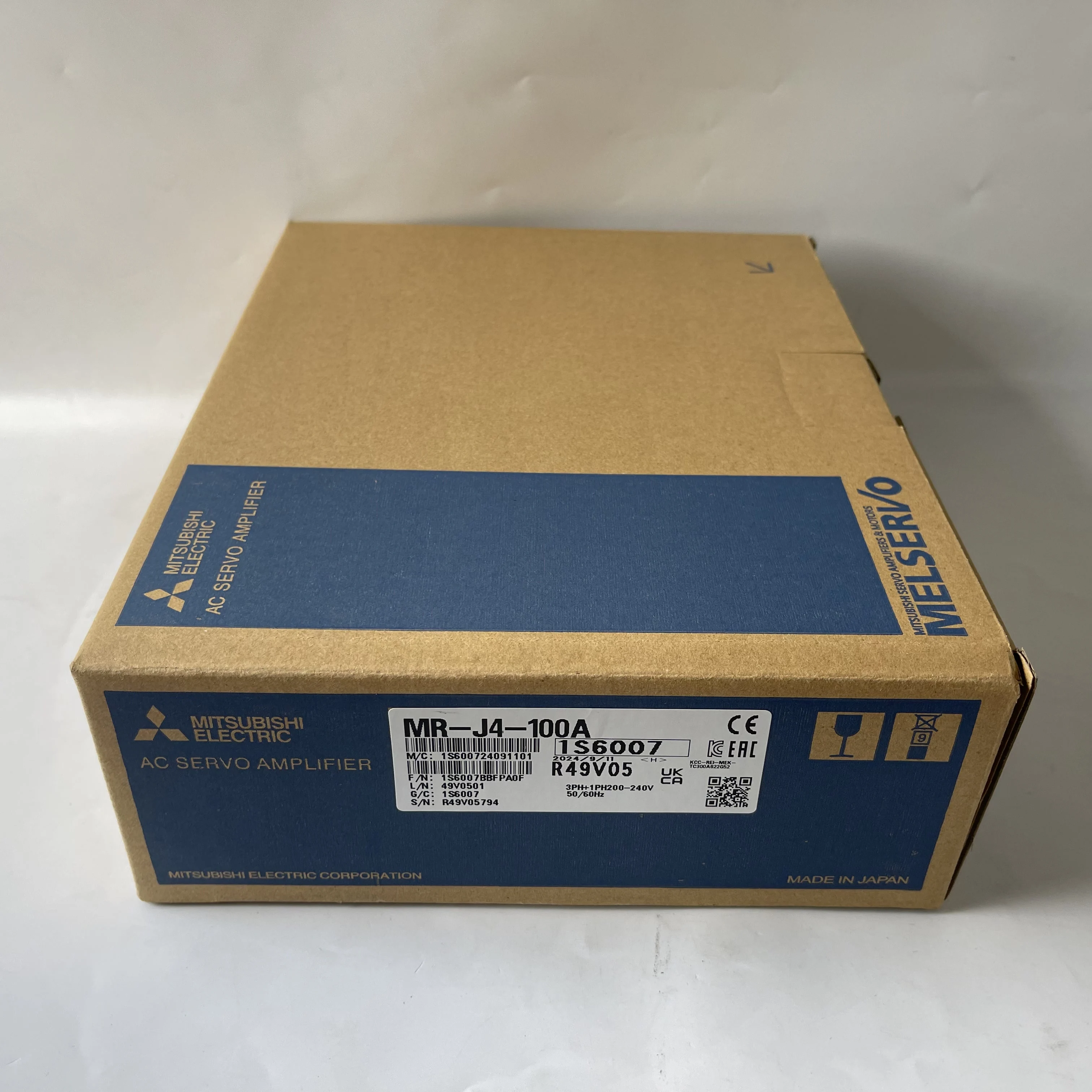 Mitsubishi MELSERVO J4 Series AC Servo Amplifier MR-J4-100A Mitsubishi MELSERVO J4 Series AC Servo Amplifier MR-J4-100A