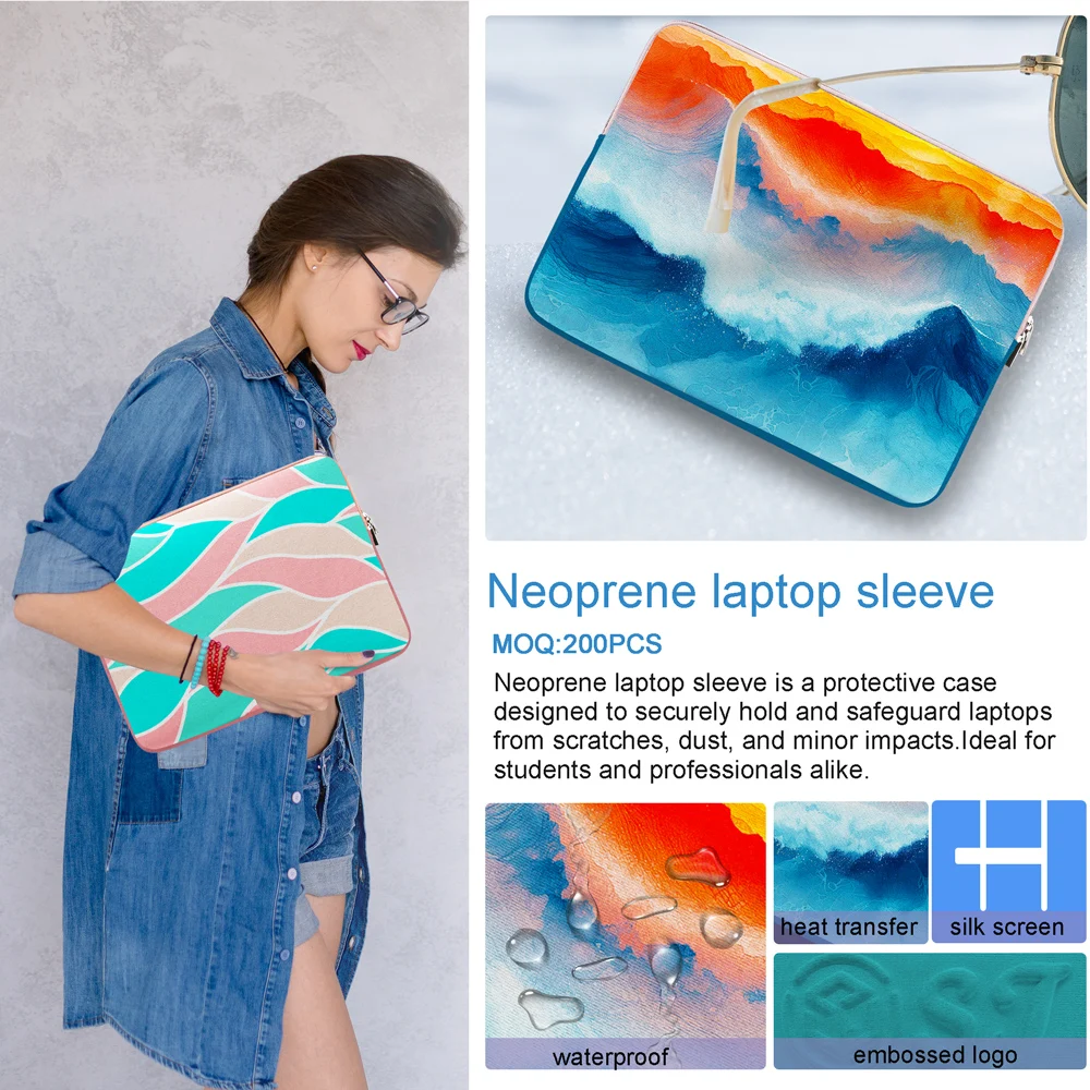 Neoprene Laptop Sleeve Manufacturer Wholesale Blank Laptop Cases Water Resistant Laptop Sleeve manufacture