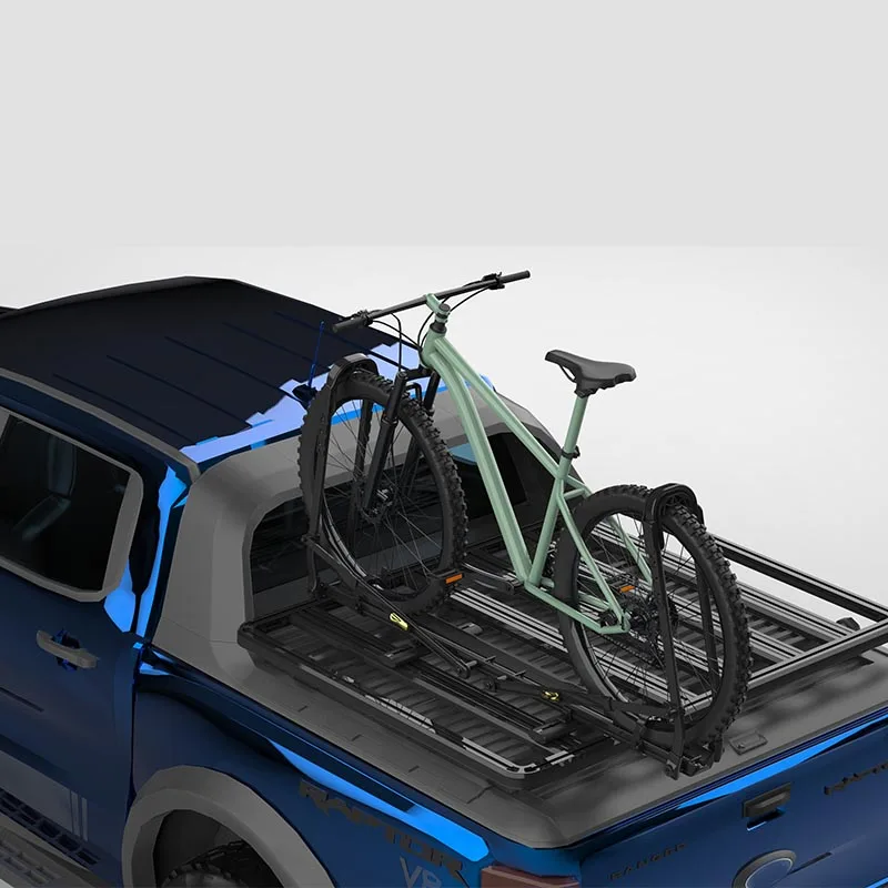 Upright Roof Mount Bicycle Rack with 2 Arms for Movable Crossbar Rooftop Bike Rack for Car SUV