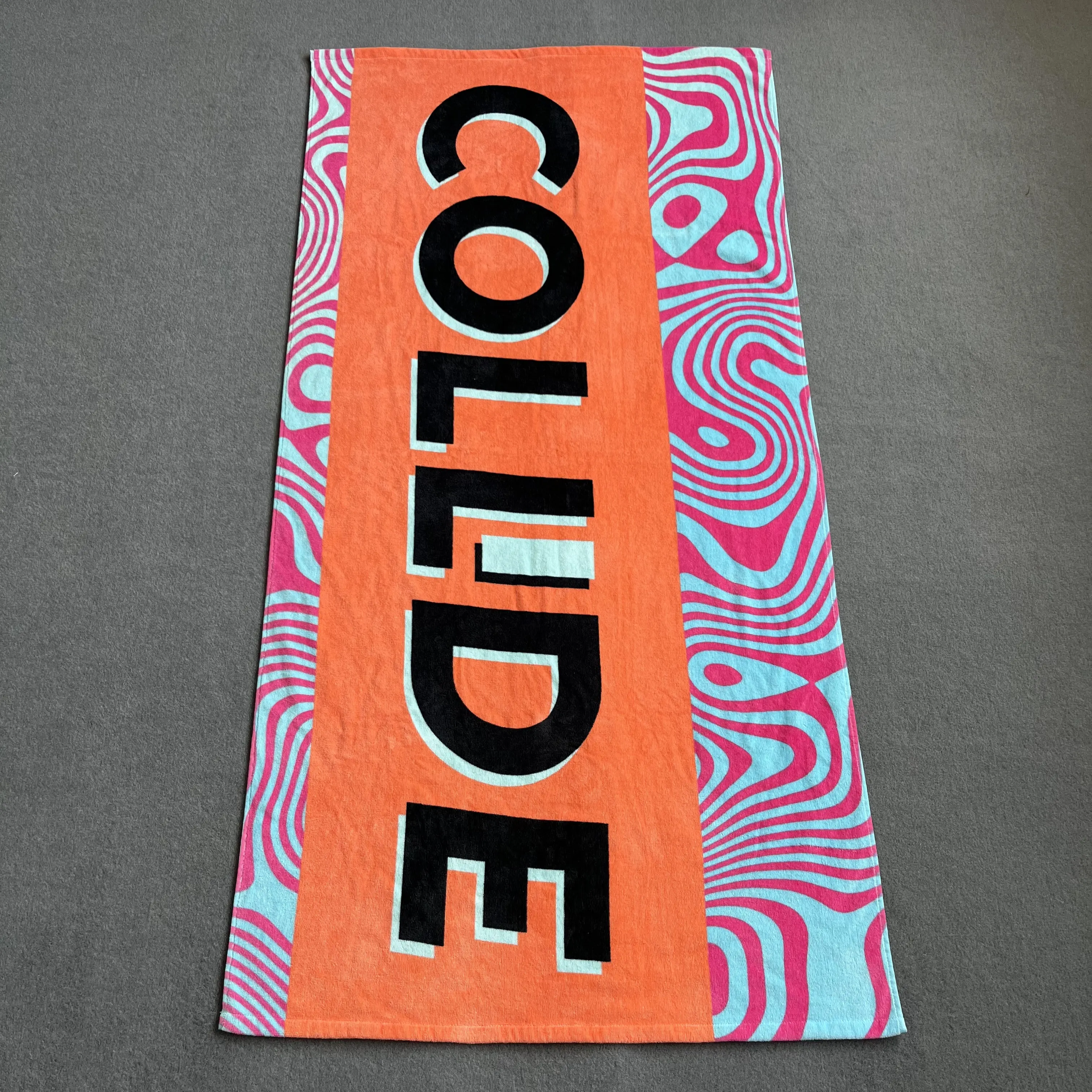 Personalised Custom 100% Cotton Jacquard Oversized Sublimation Printed Beach Towel With Logo details