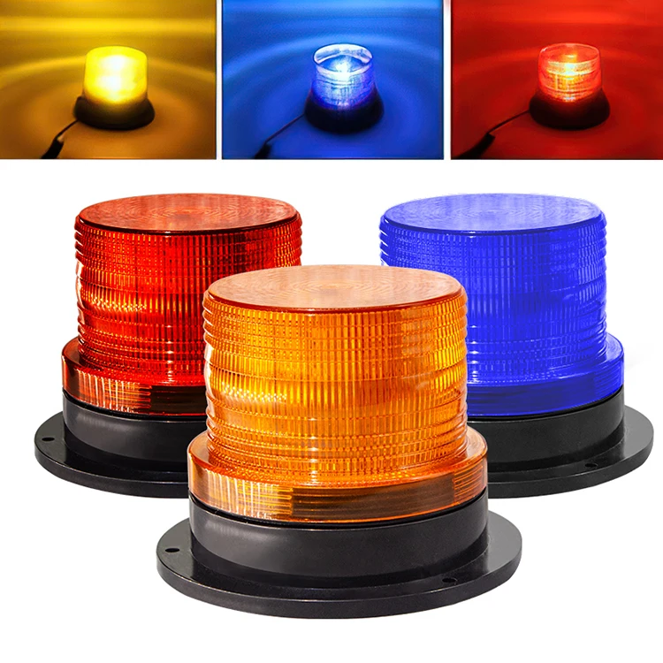 High Power Safety Warning Led Beacons Strobe Lights With 40pcs Leds Red Amber Blue Emergency