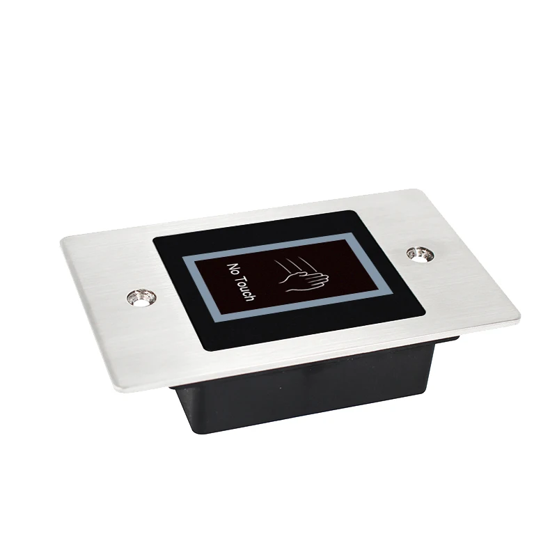 IP66 Waterproof Stainless Steel Embedded No Touch Push Exit Button Door Release with Timer Delay for Access Control