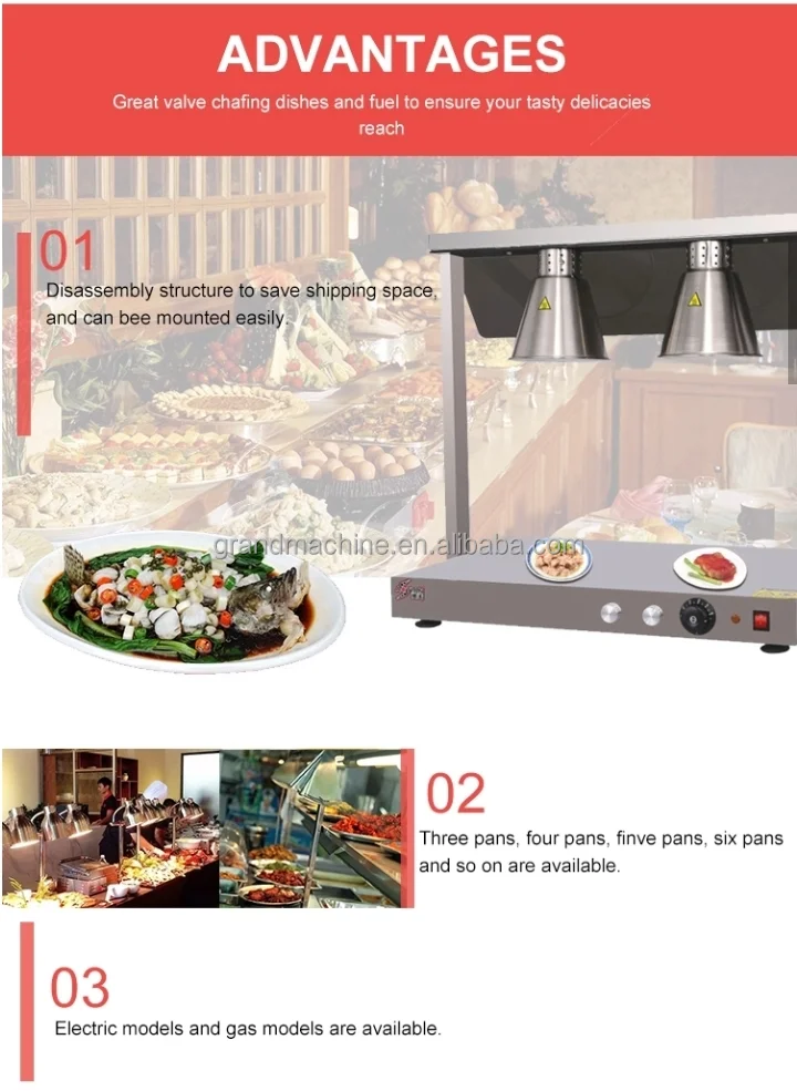 Hotel Kitchen Equipment Single Head Table Food Heat Lamp/ Food Warmer Lamp manufacture