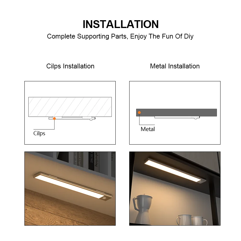 PIR Motion Sensor Wardrobe Light LED Cabinet Lights Kitchen Supermarket Showcase LED Closet Light