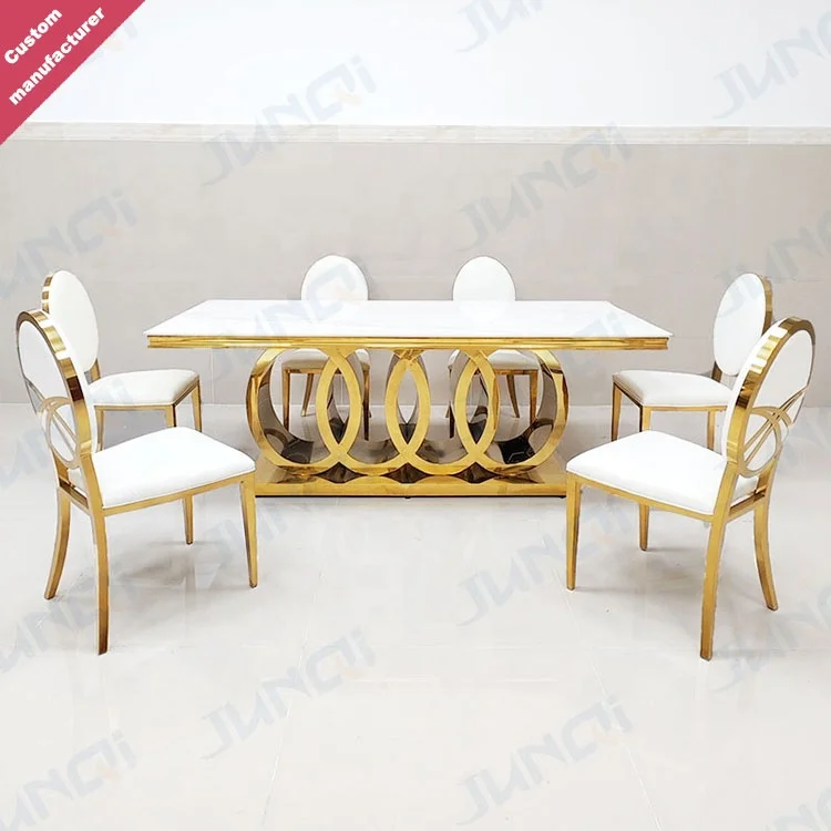 Foshan Factory Rectangular Customized Size Home Use Living Room for Sale Marble Top Dining Table