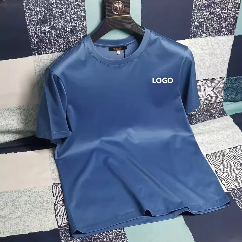 OEM Custom 100% Double Mercerized Cotton Basic Crew Neck T Shirt Men Breathable Blank Tshirt Custom Design Cotton t Shirts