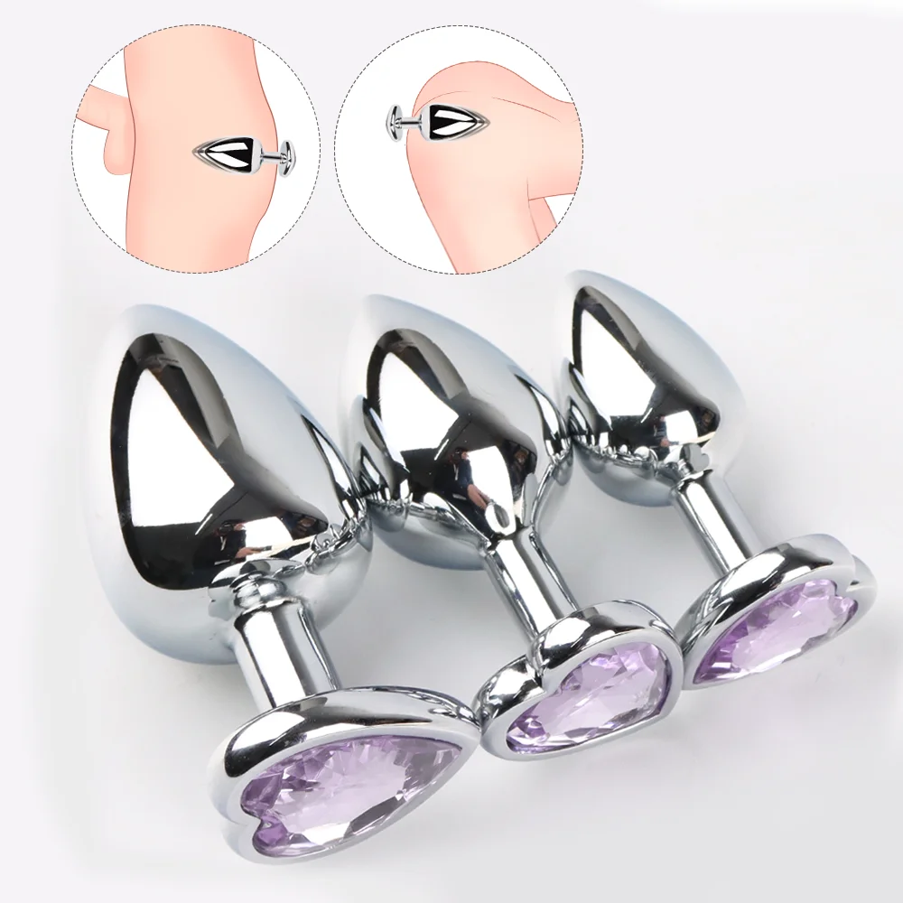 S Hande Intimate Metal Anal Plug With Crystal Jewelry Smooth Touch Female Butt Plug Anal Bead 