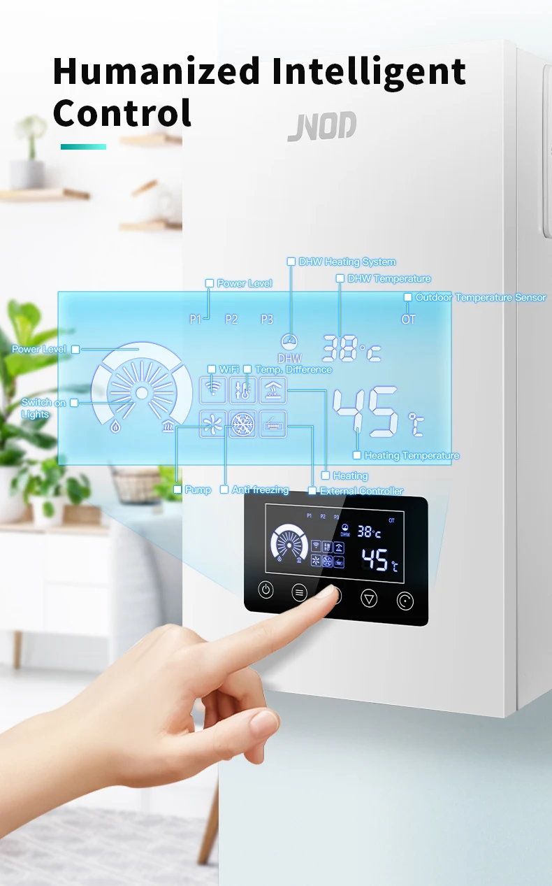 Jnod Wall Mounted Electric System Boiler Wifi Control On Demand Floor