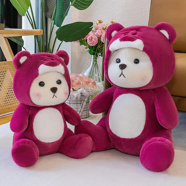 Hot Selling Lina Bear Transformation Strawberry Bear Plush Toy Kids Gift Stuffed Teddy Bear Plush