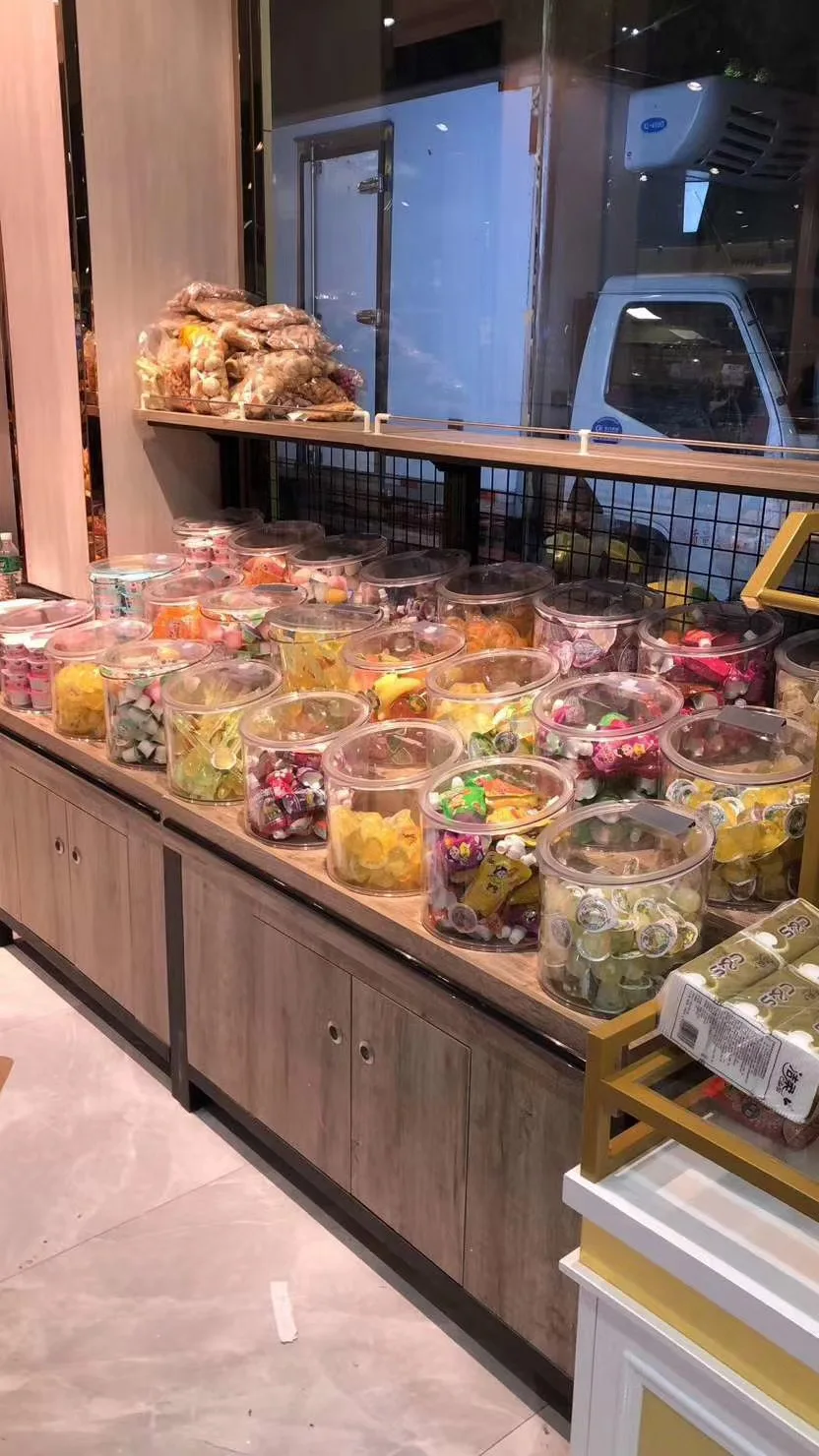 Ecobox Round Container Scoop Bin Powder Spices Candy Storage Container