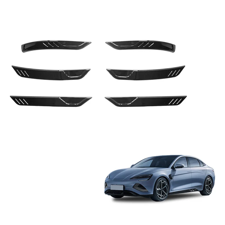 Car Door Anti-Scratch Collision Strip ABS Glossy Black Door Edge Guards Collision Protector Strips For BYD Seal Accessory
