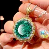 Para green pendant with Chopin chain