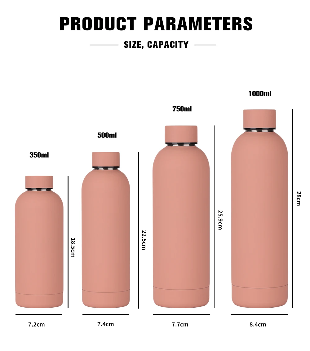 Portable Stainless Steel Small Mouth Water Bottle Outdoor Sports Travel