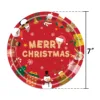 Assiette rouge 7 pouces-16PCS