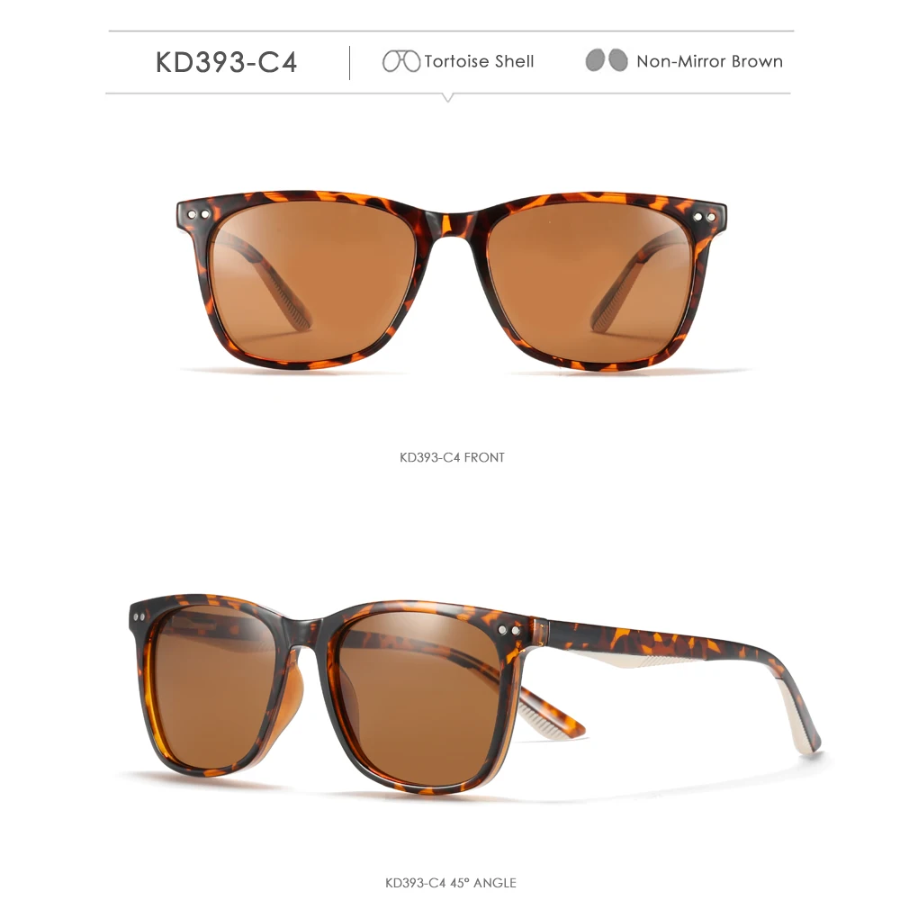 KDEAM 2023 New Arrival Rectangle Polarized Men Sunglasses Fashion Women Sun Glasses KD393