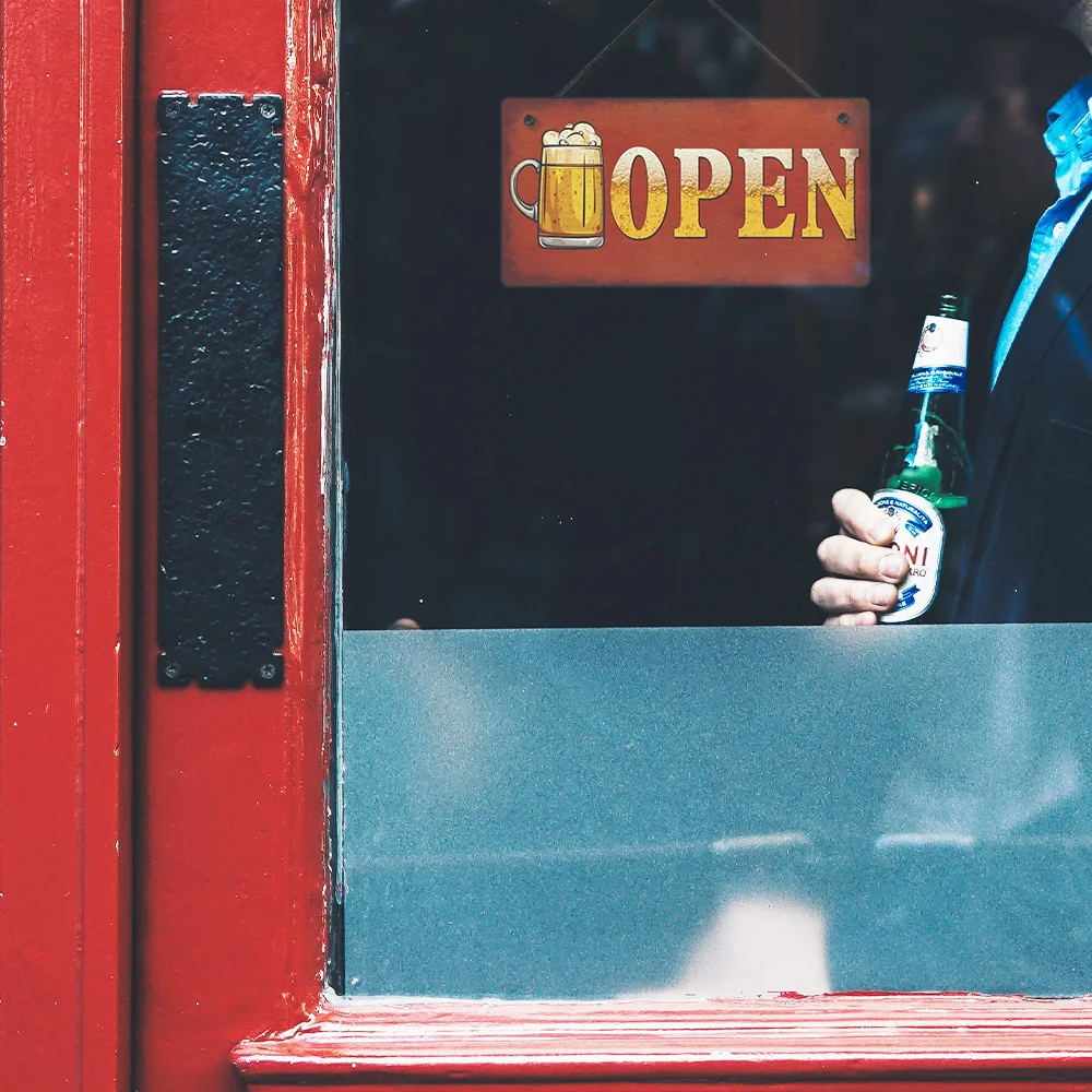 Putuo Decor Open Close Pvc Hanging Door Sign Vintage Wall Plaque Sign ...