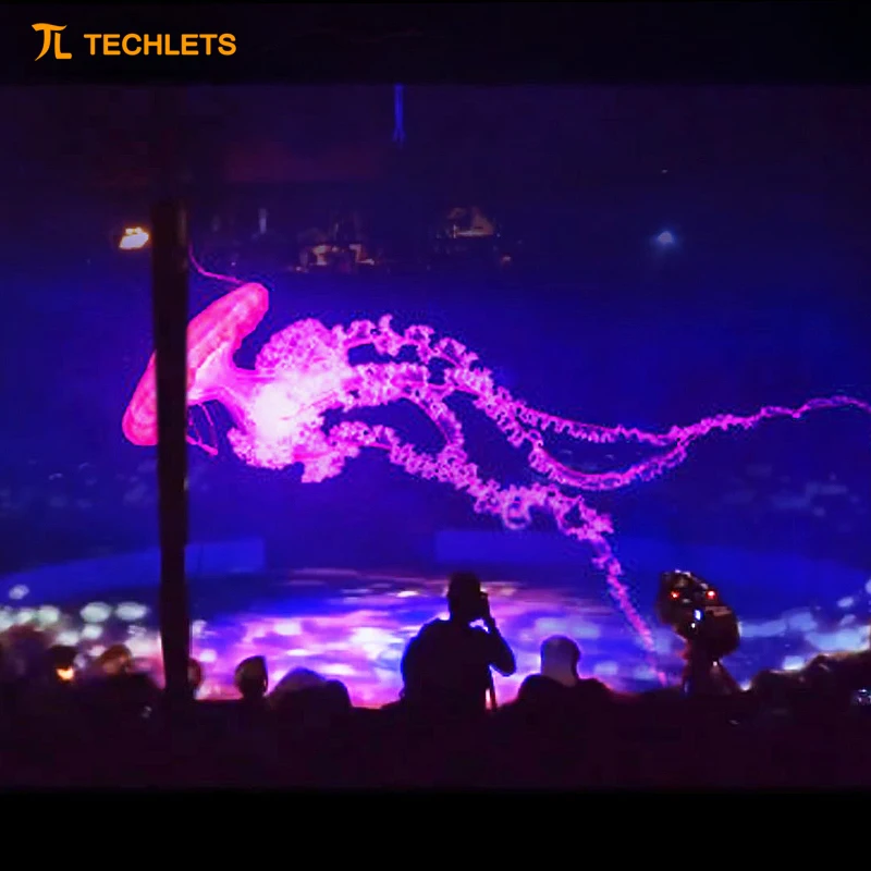 3D Holographic High Transparent Invisible Stage Mesh Screen for Hologram Projection Big Stage Show