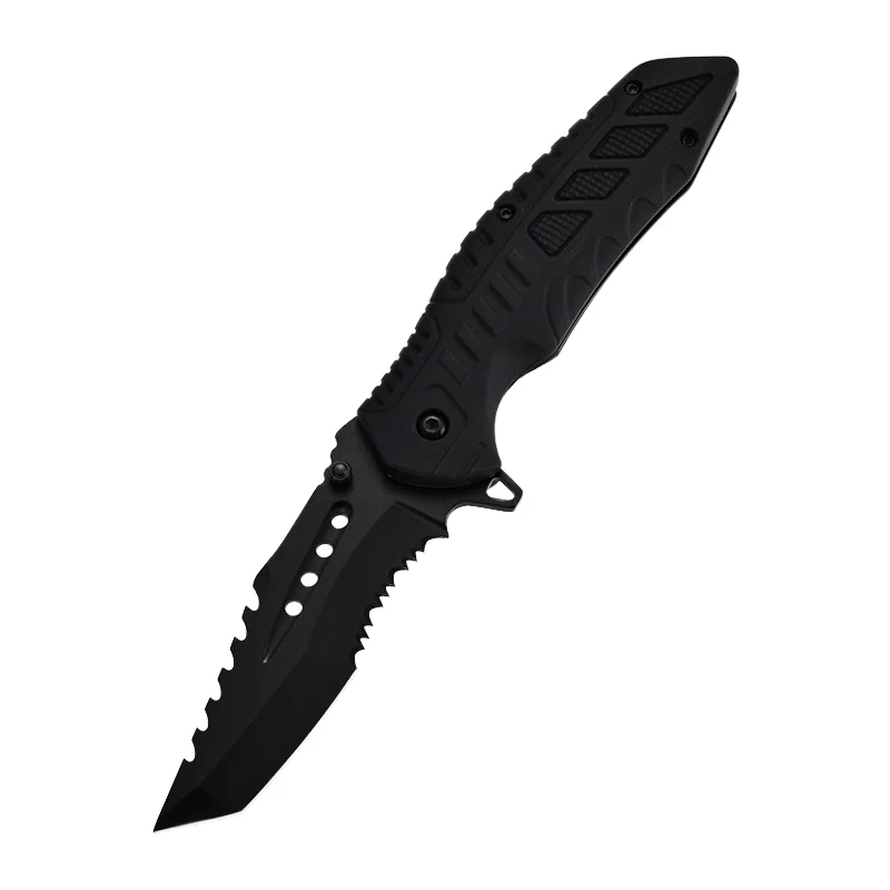 Portable Mini Folding Knife for Outdoor Survival High-Hardness Self-Defense Camping Knife Steel Blade Rubber Handle for Hunting - detail 2