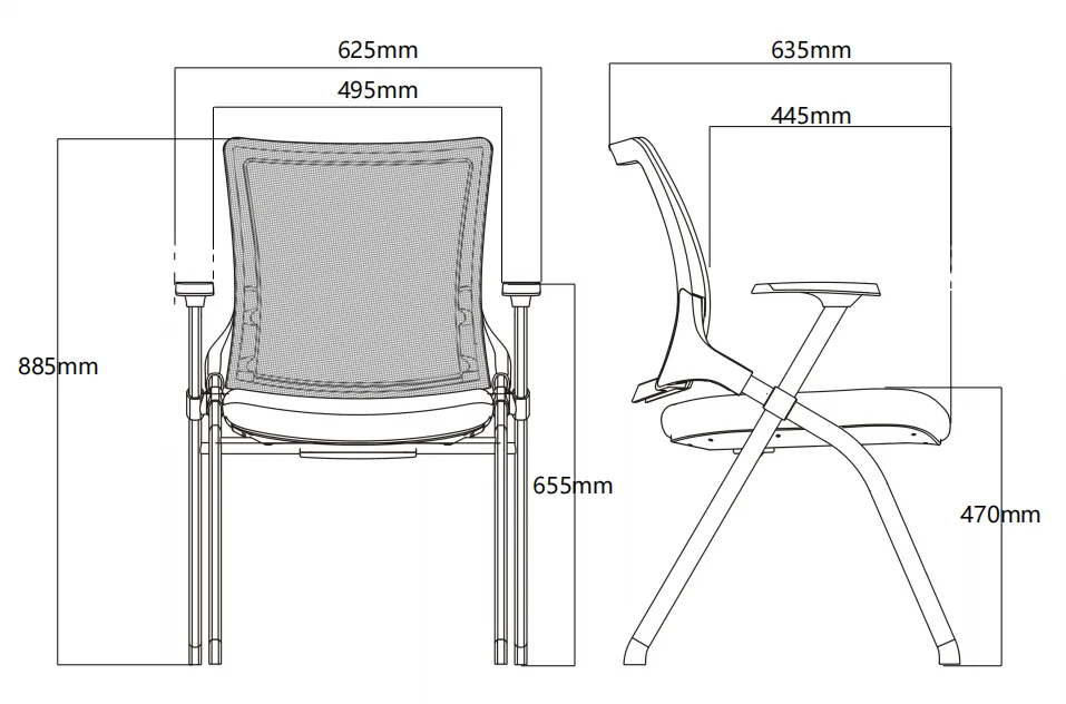 Office Chair Simple Mesh Folding Office Chair With Wheels supplier