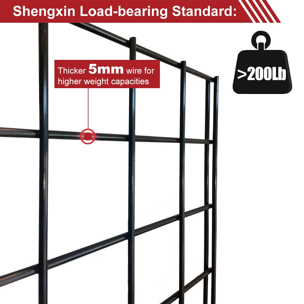 Factory Customized Gridwall Panel Display Stand Wall Organizer Grid Wall Panels Retail Display Rack Craft Show Wire Grid Wall