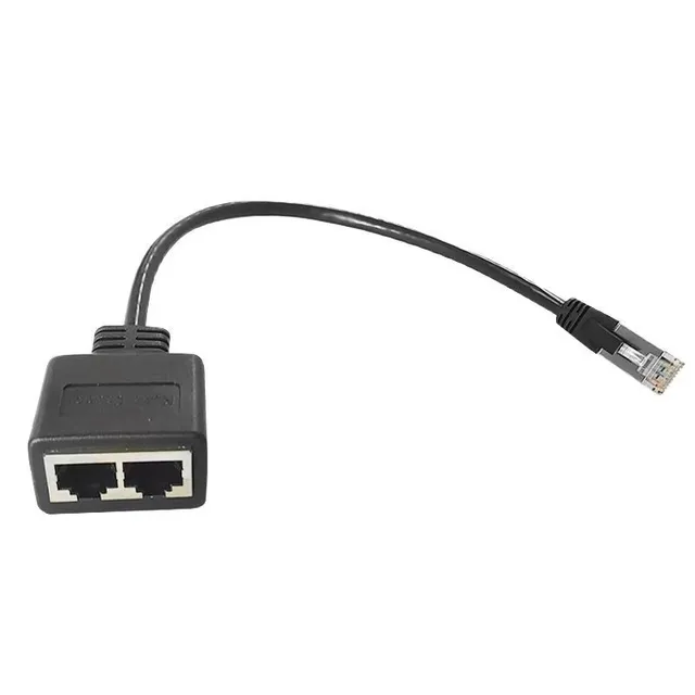 2-in-1 High-Speed RJ45 Ethernet Splitter Audio Video Accessory Network Connector Extender Cable Terminals Stable Signal Product