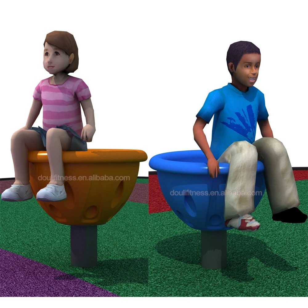 Dream Outdoor Inclusive Bowl Shaped Whirl Twirl Playground Spinner  Equipment for Children