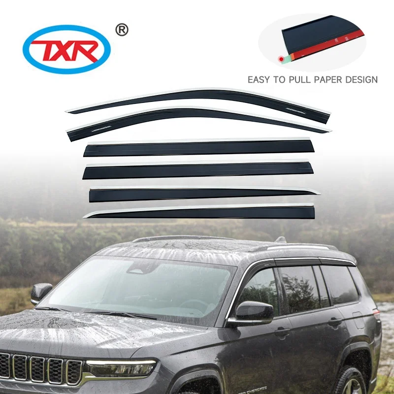 thumbnail interactive-video image 1 of Aiktuning Front Window Sun Visor Roof Spoiler For Jeep Grand Cherokee WJ - Black Primer FRP 1 of 5