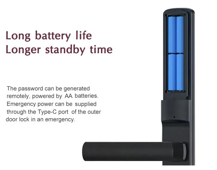 TYSH Tuya Aluminium Door Fingerprint Smart Door Lock With Camera View Outdoor Ip66 Waterproof Wifi Smart Lock