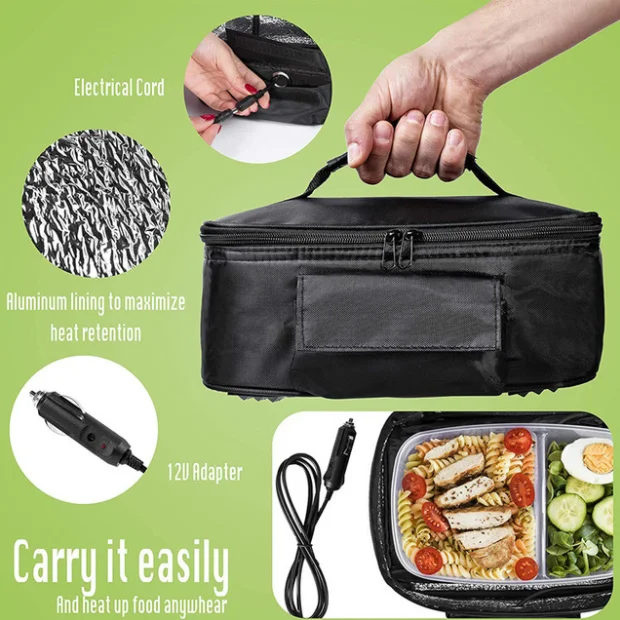 Portable Oven 12V Car Food Warmer Lunch Box Personal Portable Microwave  Electric Slow Cooker for Prepared Meals Reheating & Raw Food Cooking For  Road Trip/traveling/Picnic/Camping 