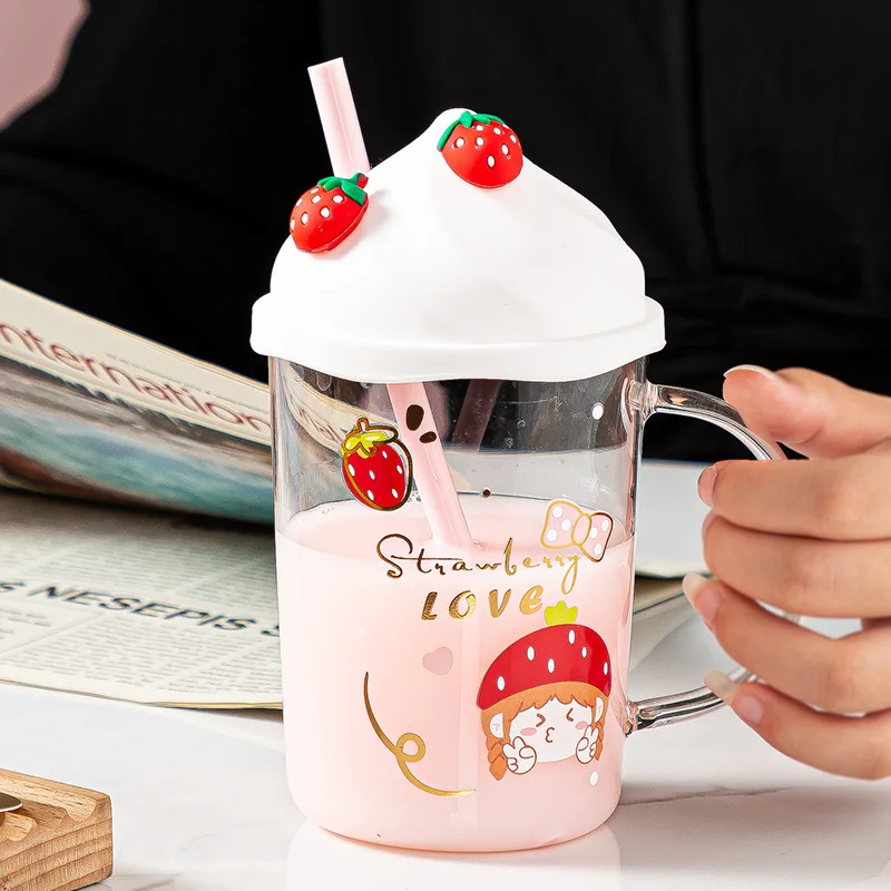 product borosilicate hydrochloric acid glass strawberry cup lovely juice mug-21