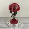 Fond argenté rouge sans lampe avec boîte cadeau