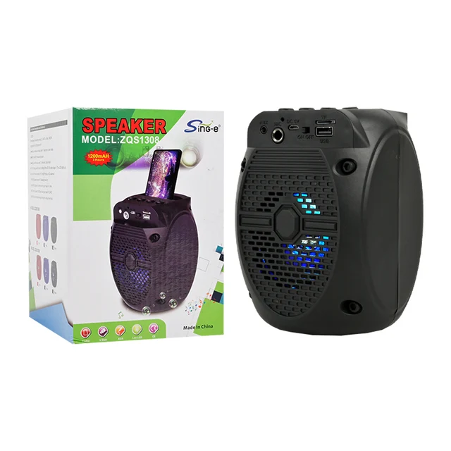 SING-E ZQS1308 Mini Bluetooth Speaker 3-Inch Subwoofer RGB Lights