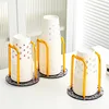 Ice-patterned gray acrylic double cup holder