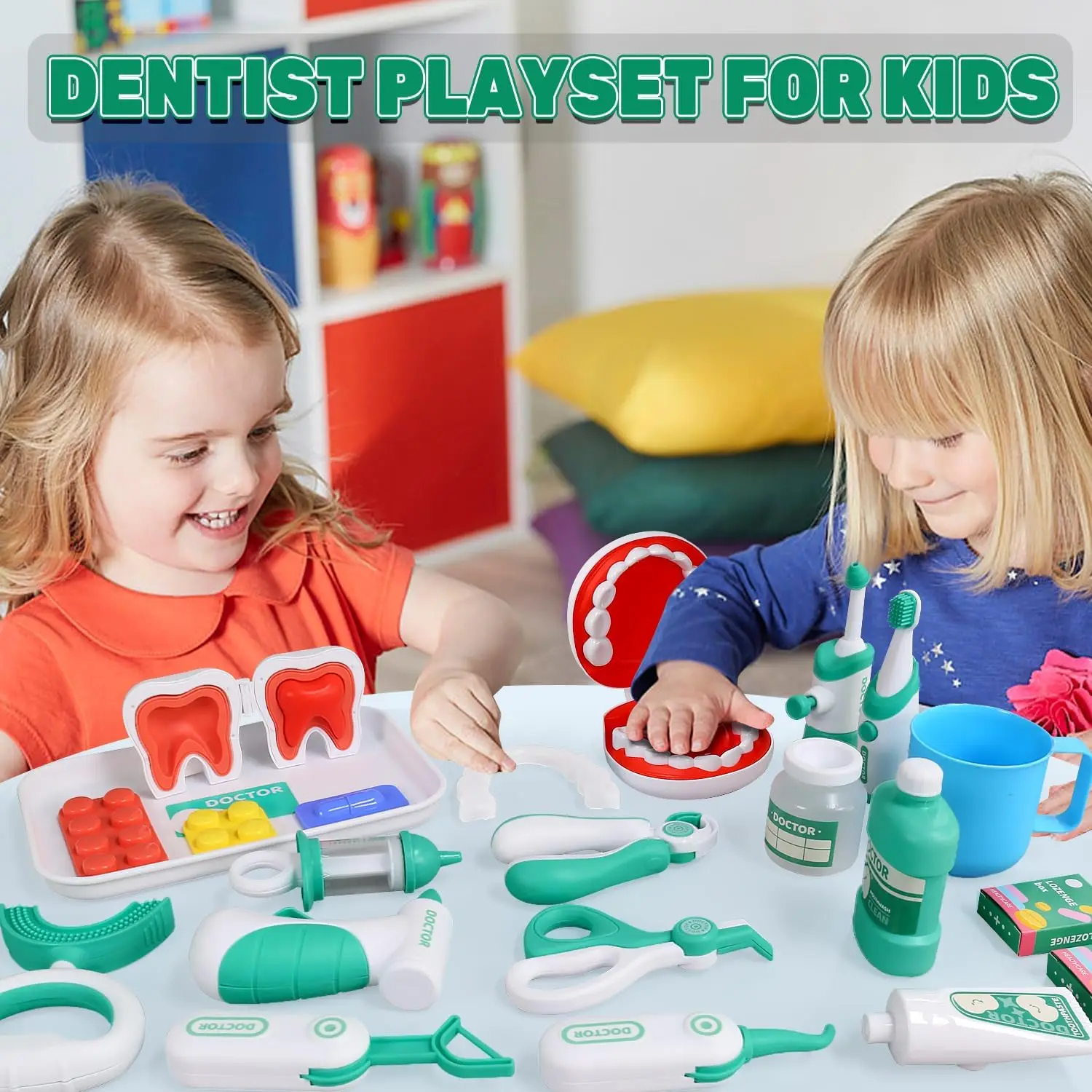 Preschool Pretend Play House Medical Equipment Cosplay Simulation Small  Doctor Set Role-play Dentist Kids Toys with Lights
