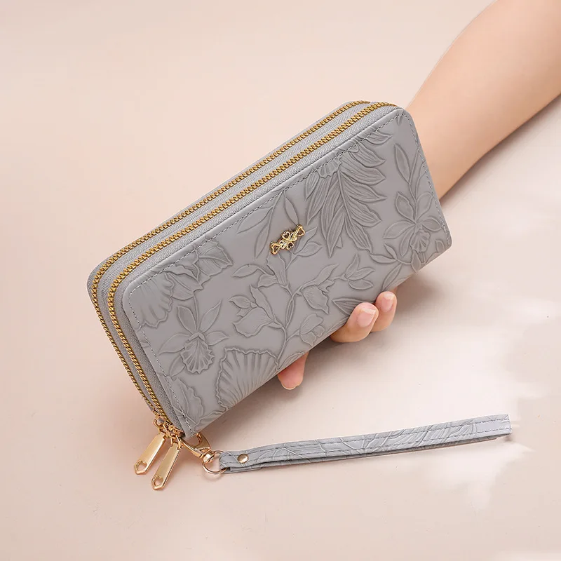Fashionable Long Large Capacity Pu Leather Wallet Women Clutch Wallets Luxury Ladies Purse 2024