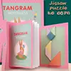 Tangram rosa + un sacco di blocchi di legno