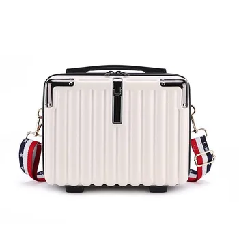 luxury mini suitcase 14 inch ABS PC cosmetic material plastic mini luggage suitcase with corner protection