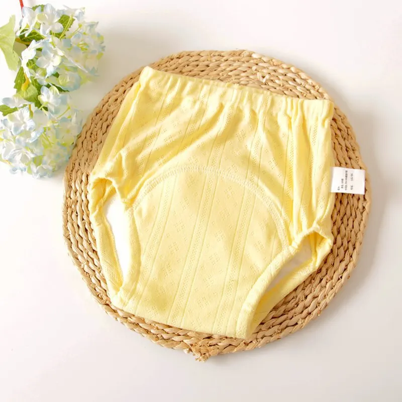 Летние Детские тренировочные штаны из 100% хлопка непротекаемые Моющиеся Многоразовые Детские бумажные подгузники для мальчиков и девочек детские шорты