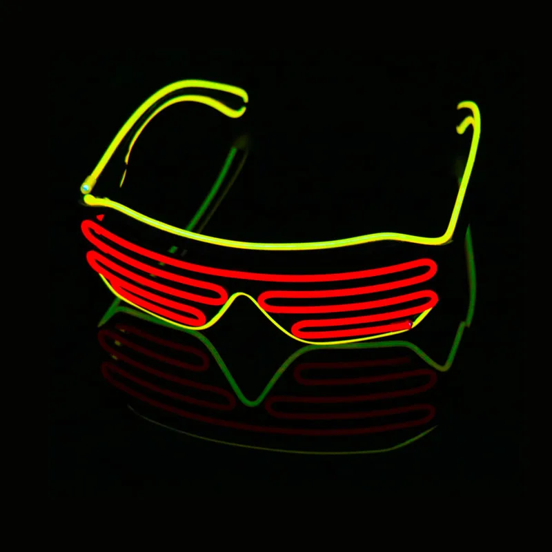 LED Glasses Flashing EL Wire Luminous Party Decorative Lighting Classic Gifts Bright Light Activing Props Festival Party Gifts