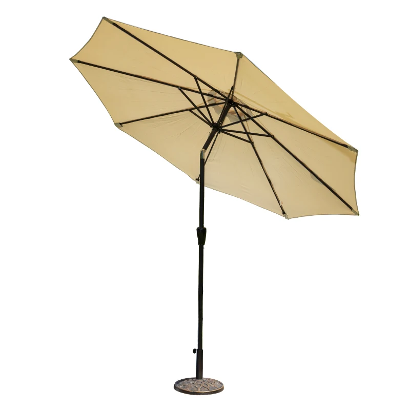 Linhai Fenghui Cheap Light and Easy to Carry Sun Center Pillar Umbrella Picnic Umbrella Outdoor Centrel Pole Umbrella with Turn