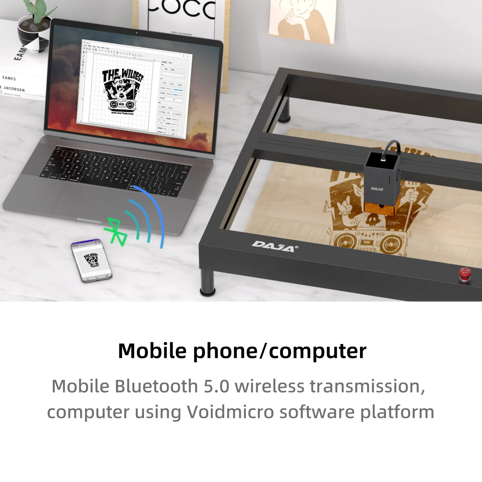 DAJA D4 Engraving Router Cheap Module Desktop Carving Wood Laser Cutting Machine Portable Laser Cutter