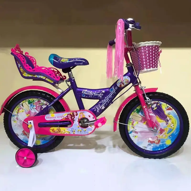 children bicycle High steel frame girls cycle 12 14 16 18 inch New Model Unique Kids Bike For Girls 3 8 age with basket