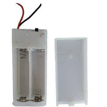 white 2AA longer Battery Holder with switch and wires