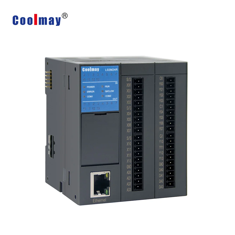 Expanded Cpu Plc Module with 12 DI 12 DO 4 AI 4 AO RS485 Ethernet Port Integrated Model L02M24R