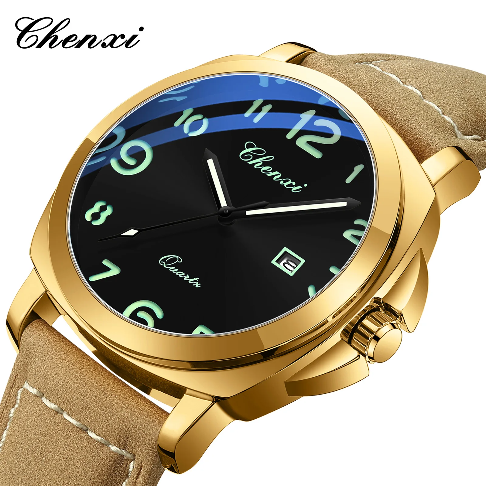 Chenxi 8254 Men's Watch - Stylish Quartz with Leather Band