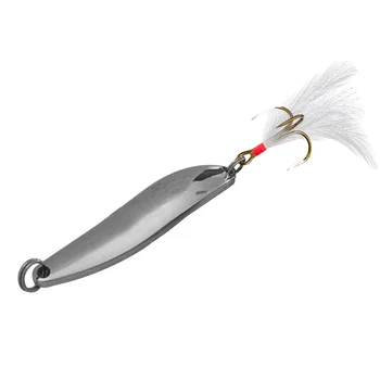 Wholesale 4.5cm 10g Metal Spinner Bait Spoon Fishing Lure with Red Heart Blade for Ocean Boat Ice River & Lake Fishing – Metal Jig – view 4