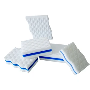 Home and Innovative Kitchen Cleaning Products Composite Hot Pressed Melamine Sponge with Pu Sponge Double Sided Melamine Sponge